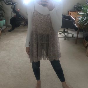 Sheer pink floral babydoll
